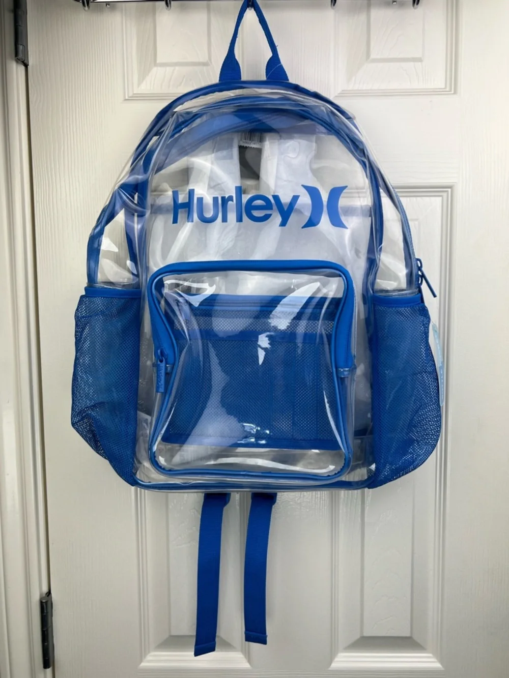 Hurley Santiago Clear Backpack Blue NWT 15” Laptop School Stadium Bag